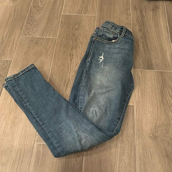 Gap Girls Blue Stretch Super Skinny Jeans Size 12 - Picture 1 of 6